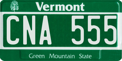 VT license plate CNA555