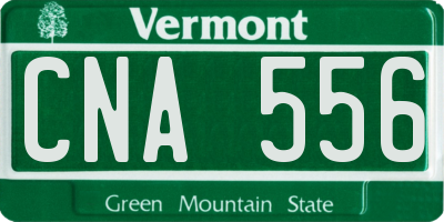 VT license plate CNA556