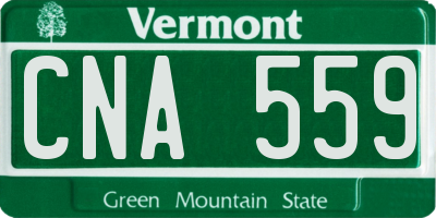 VT license plate CNA559