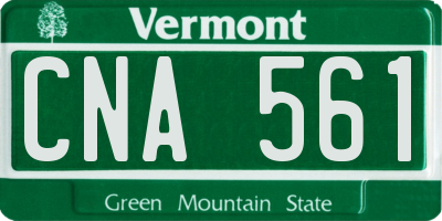 VT license plate CNA561