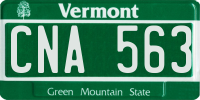 VT license plate CNA563
