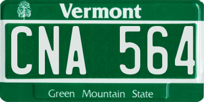 VT license plate CNA564