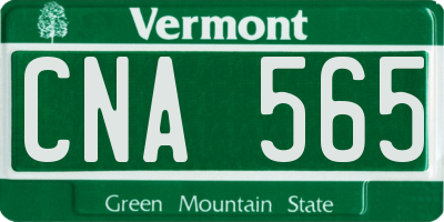 VT license plate CNA565