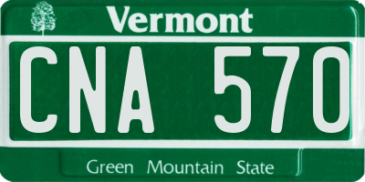 VT license plate CNA570