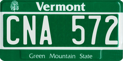 VT license plate CNA572