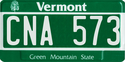 VT license plate CNA573