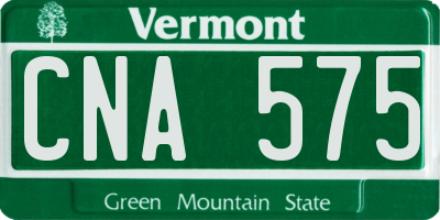 VT license plate CNA575
