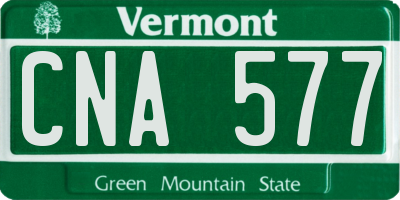 VT license plate CNA577