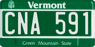 VT license plate CNA591