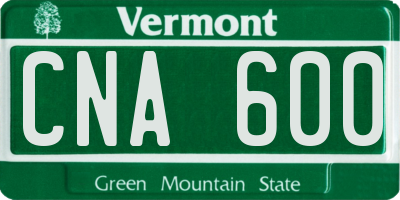VT license plate CNA600