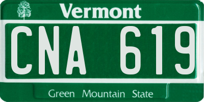 VT license plate CNA619