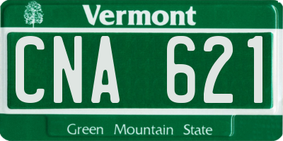 VT license plate CNA621