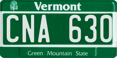 VT license plate CNA630