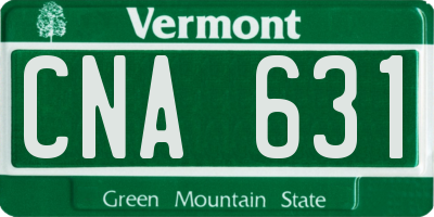 VT license plate CNA631