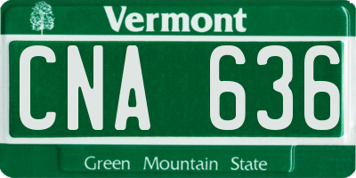 VT license plate CNA636