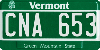 VT license plate CNA653
