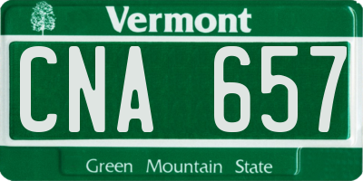 VT license plate CNA657