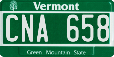 VT license plate CNA658