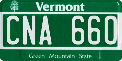 VT license plate CNA660