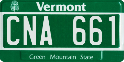 VT license plate CNA661
