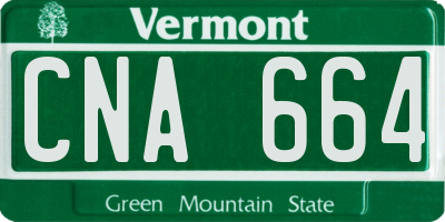 VT license plate CNA664