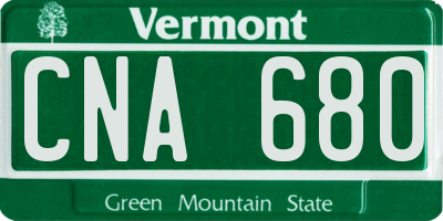 VT license plate CNA680