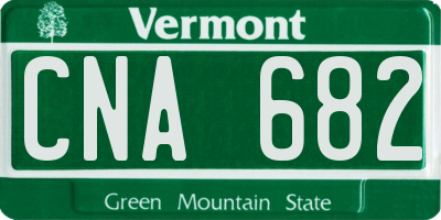 VT license plate CNA682