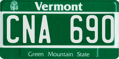 VT license plate CNA690
