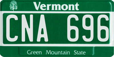 VT license plate CNA696