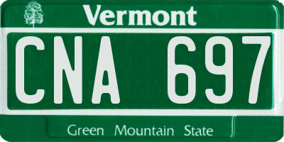 VT license plate CNA697