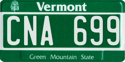 VT license plate CNA699