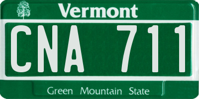 VT license plate CNA711