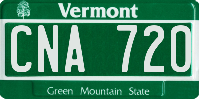 VT license plate CNA720