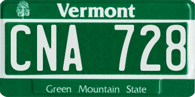 VT license plate CNA728