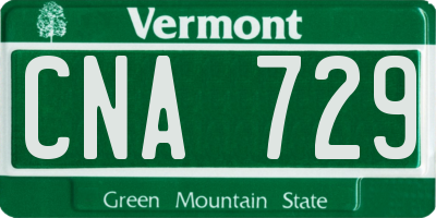 VT license plate CNA729
