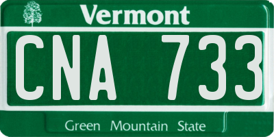VT license plate CNA733