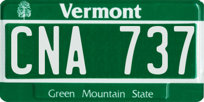 VT license plate CNA737