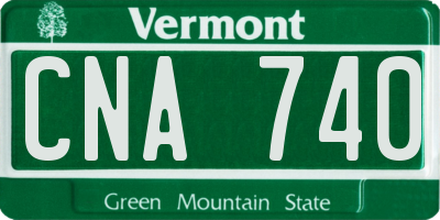 VT license plate CNA740