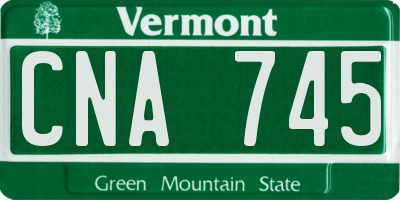 VT license plate CNA745