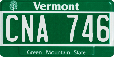 VT license plate CNA746