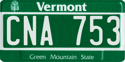 VT license plate CNA753