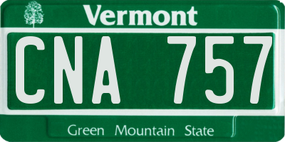 VT license plate CNA757