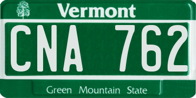 VT license plate CNA762