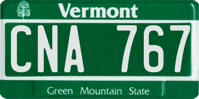 VT license plate CNA767