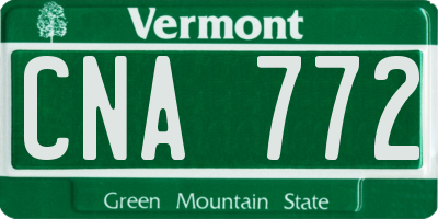 VT license plate CNA772