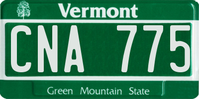 VT license plate CNA775