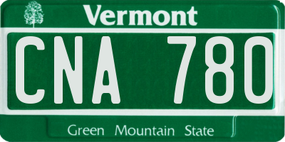 VT license plate CNA780