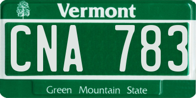 VT license plate CNA783