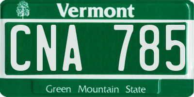 VT license plate CNA785