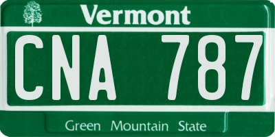 VT license plate CNA787